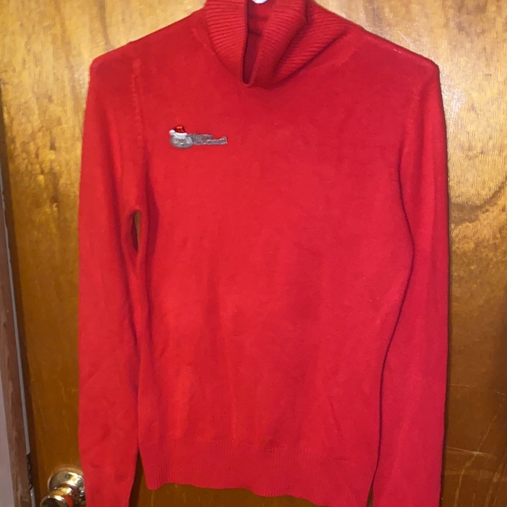 French Connection Vibrant Red Turtleneck Sweater - Picture 2 of 7